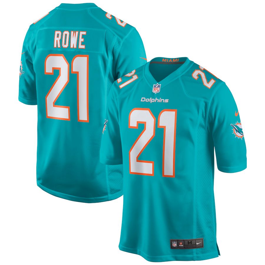 Men Miami Dolphins #21 Eric Rowe Nike Green Game NFL Jersey